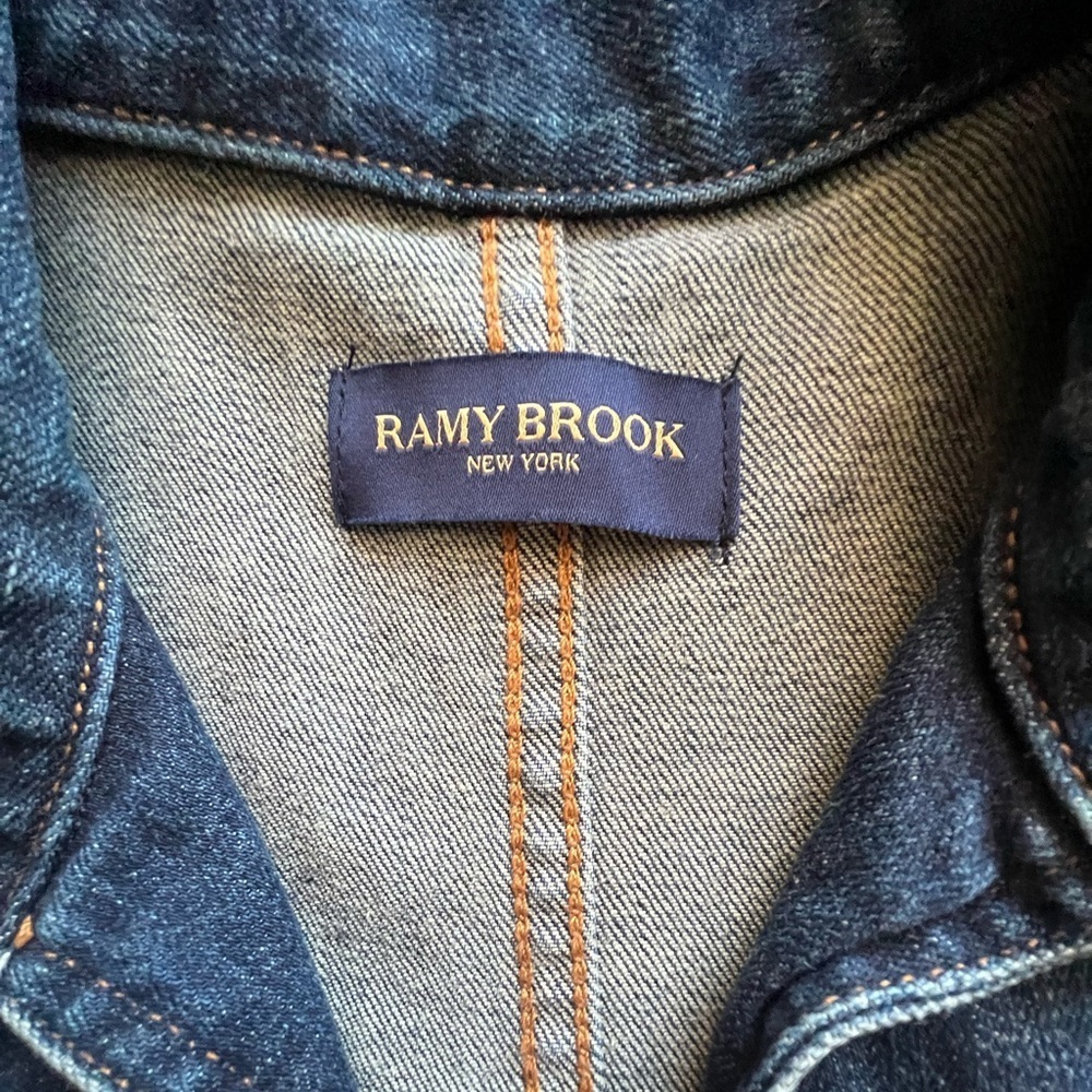 Ramy Brook Women’s Lily Denim Zip Front Mini Dress Blue Size 28 Medium - Picture 5 of 9